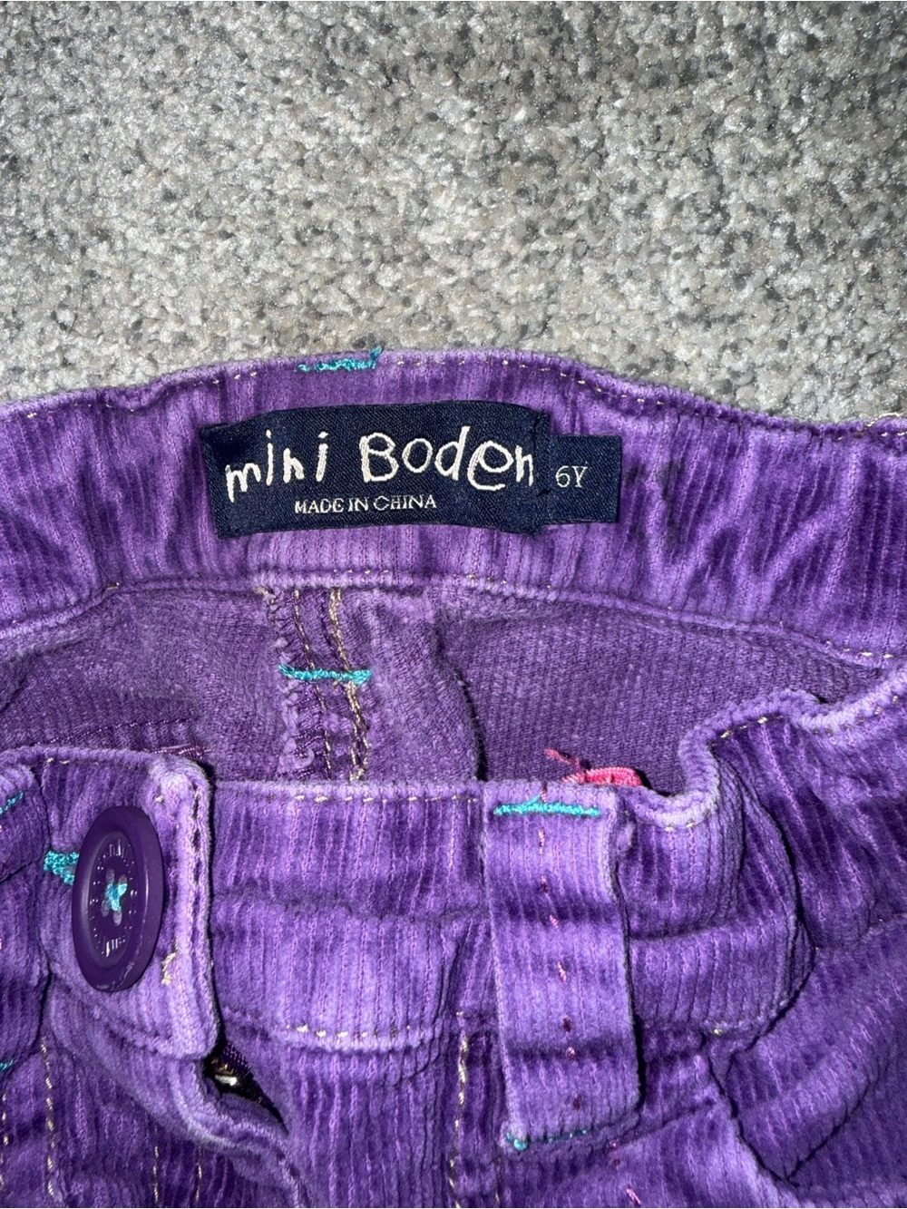 Mini Boden - 6y - purple corduroy pants - Picture 11 of 11